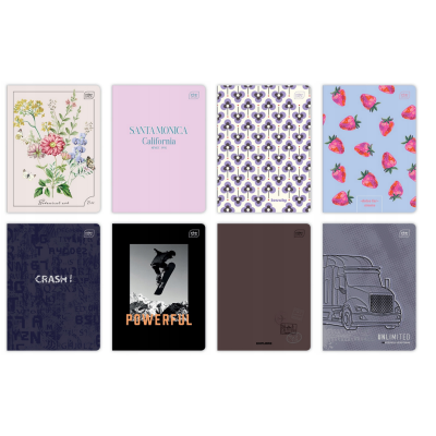 366863 ZESZYT A5 W LINIĘ 60 INTERDRUK RÓŻNE WZORY