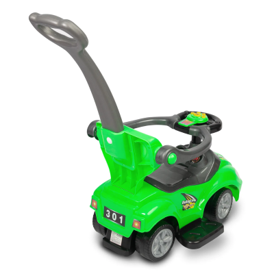 322425 POJAZD JEŹDZIK SPORTOWY RACE CAR  PCHACZ Z RĄCZKĄ ZIELONY