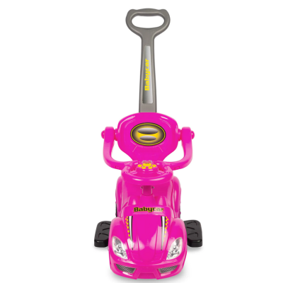 322418 POJAZD JEŹDZIK SPORTOWY RACE CAR  PCHACZ Z RĄCZKĄ RÓŻOWY