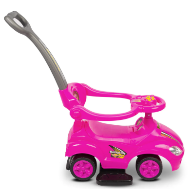 322418 POJAZD JEŹDZIK SPORTOWY RACE CAR  PCHACZ Z RĄCZKĄ RÓŻOWY