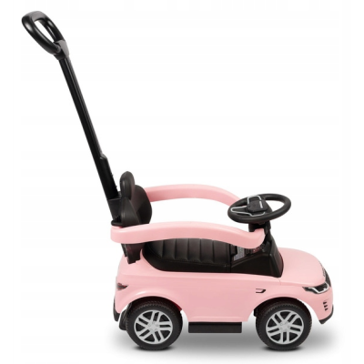 321817 POJAZD JEŹDZIK LAND ROVER  PCHACZ Z RĄCZKĄ RÓŻOWY TOYZ