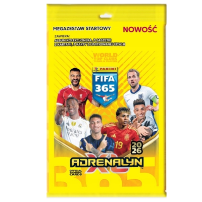 29284 PANINI FIFA 365 2026 ADRENALYN MEGA ZESTAW STARTOWY ALBUM KARTY PIŁKARSKIE