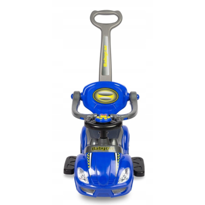 322401 POJAZD JEŹDZIK SPORTOWY RACE CAR  PCHACZ Z RĄCZKĄ NIEBIESKI