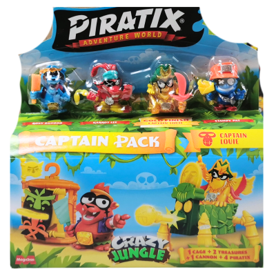 039809CL PIRATIX CAPTAIN PACK LOUIE CRAZY JUNGLE 4-PACK
