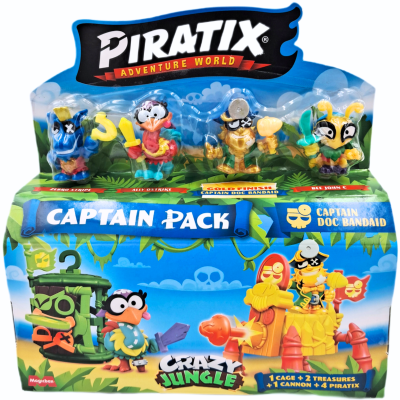 039809CD PIRATIX CAPTAIN PACK DOC BANDAID CRAZY JUNGLE 4-PACK