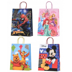 208238 TOREBKA PREZENTOWA DISNEY 26X35X12CM RÓŻNE WZORY