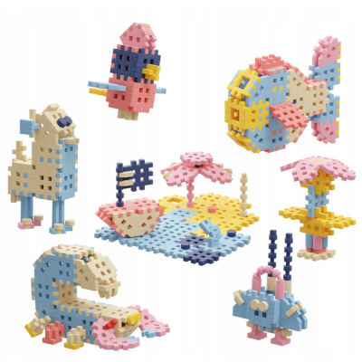 390428 MARIOINEX KLOCKI KONSTRUKCYJNE MINI WAFLE WAFFLE PODRÓŻNIK 200 EL