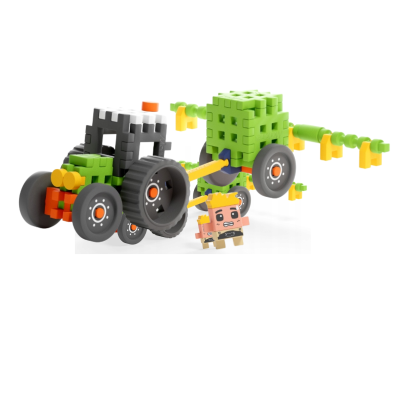 907498 MARIOINEX KLOCKI MINI WAFLE WAFFLE TRAKTOR Z OPRYSKIWACZEM 50EL