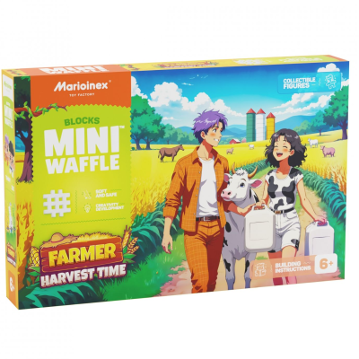 907566 MARIOINEX KLOCKI MINI WAFFLE FARMER CZAS ZBIORÓW 100EL