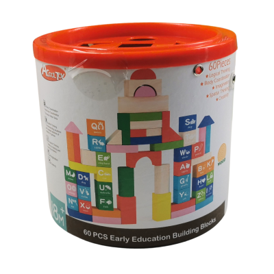 676574 KLOCKI DREWNIANE ZESTAW W PUDEŁKU SORTER 60 EL