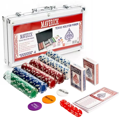 600234 ZESTAW DO GRY W POKERA WALIZKA ŻETONY KARTY