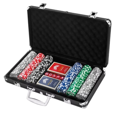 000924 ZESTAW DO GRY W POKERA WALIZKA ŻETONY KARTY COPAG POKER SET