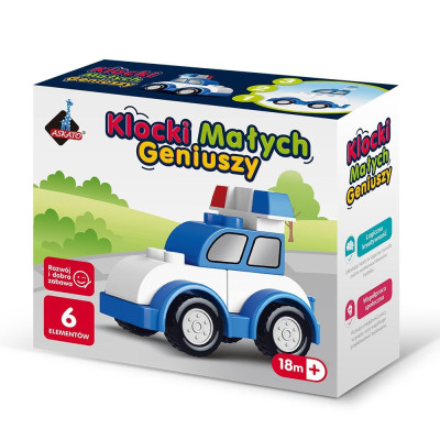 127828 KLOCKI MAŁYCH GENIUSZY AUTKO RADIOWÓZ POLICJA 6 EL ASKATO