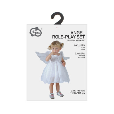 408239 STRÓJ KOSTIUM ANIOŁ ANIOŁEK SUKIENKA 92/104CM
