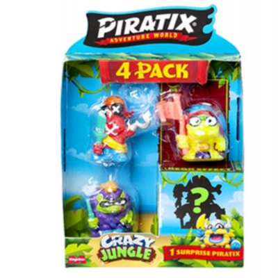 JUNGLE5 39762 PIRATIX CRAZY JUNGLE 4 PACK 4 FIGURKI