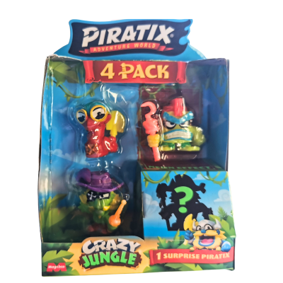 JUNGLE7 39762 PIRATIX CRAZY JUNGLE 4 PACK 4 FIGURKI