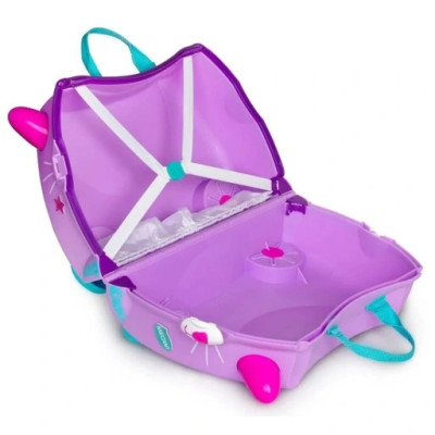 203222 TRUNKI JEŻDŻĄCA WALIZECZKA KOTEK CASSIE JEŹDZIK WALIZKA PODRÓŻNA BAGAŻ