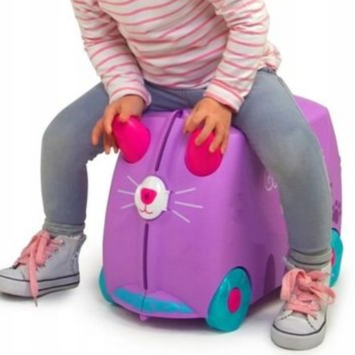 203222 TRUNKI JEŻDŻĄCA WALIZECZKA KOTEK CASSIE JEŹDZIK WALIZKA PODRÓŻNA BAGAŻ