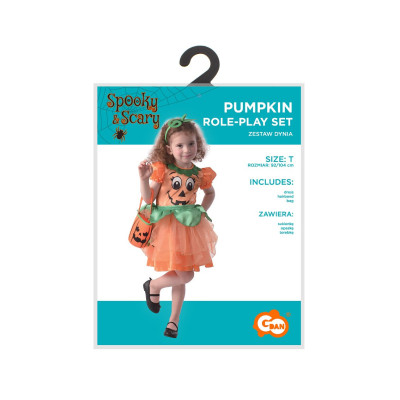 409113 STRÓJ KOSTIUM DLA DZIECI SUKIENKA DYNIA 92/104 CM HALLOWEEN