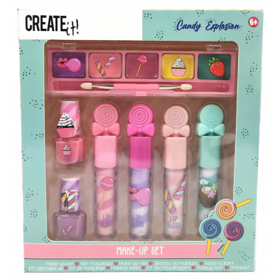 84806 CREATE IT! ZESTAW DO MAKIJAŻU BŁYSZCZYKI DO UST LAKIERY CANDY