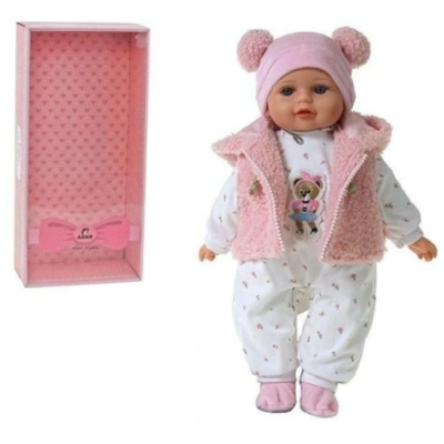 603424 LALKA INTERAKTYWNA BOBAS MÓWI I ŚPIEWA PO POLSKU 35CM ADAR