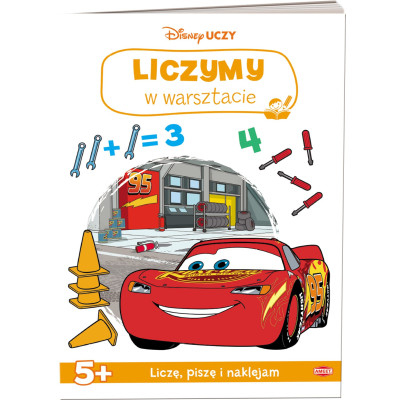 342173 KSIĄŻECZKA DISNEY UCZY LICZYMY W WARSZTACIE CYFERKI CYFRY CARS