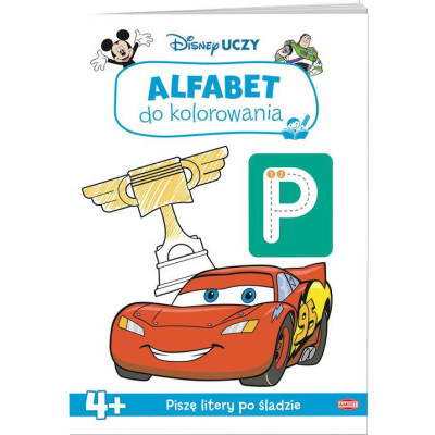 346997 KSIĄŻECZKA DISNEY UCZY ALFABET DO KOLOROWANIA LITERY CARS