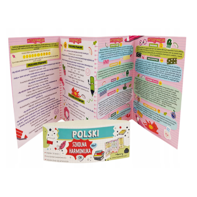 489206 PLANSZA ŚCIĄGA HARMONIJKA JĘZYK POLSKI ORTOGRAFIA INTERPUNKCJA