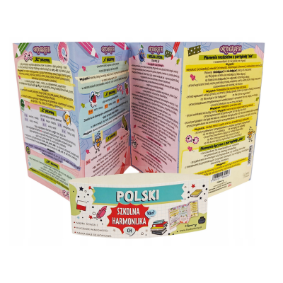 489206 PLANSZA ŚCIĄGA HARMONIJKA JĘZYK POLSKI ORTOGRAFIA INTERPUNKCJA