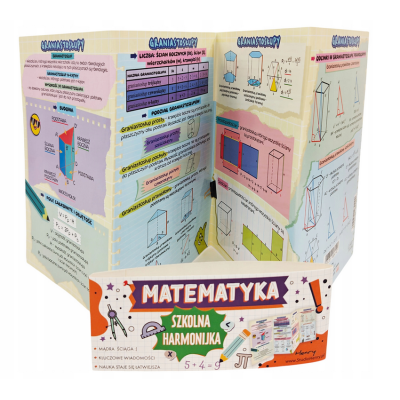 489190 PLANSZA ŚCIĄGA HARMONIJKA MATEMATYKA OSTROSŁUPY GRANIASTOSŁUPY