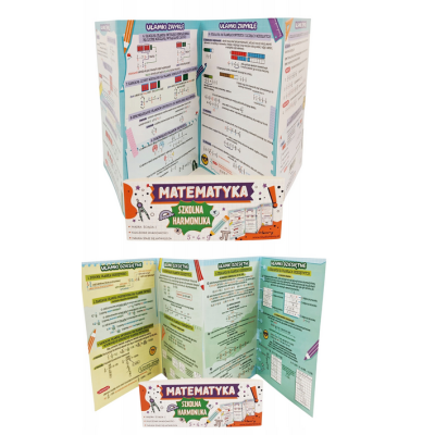 489176 PLANSZA ŚCIĄGA HARMONIJKA MATEMATYKA UŁAMKI