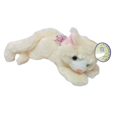 082664 PLUSZOWY KOT KOTEK LEŻĄCY MASKOTKA Z DŹWIĘKIEM 35 CM RÓŻNE KOLORY