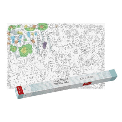 013426 KOLOROWANKA PODŁOGOWA XXL WRÓŻKI 120x80