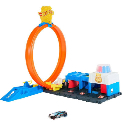 JBM71 HOT WHEELS CITY POSTERUNEK POLICJI PĘTLA TOR