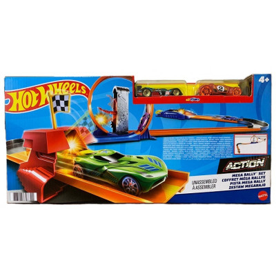 FVJ21 DNN81 HOT WHEELS ZESTAW TOR MEGA RAJD 2 AUTKA
