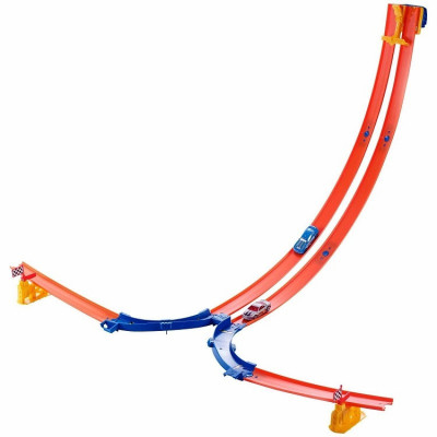 DNR54 DNN81 HOT WHEELS ZESTAW TOR PODWÓJNY ZJAZD 2 AUTKA