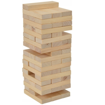 6004182 GRA DREWNIANA CHWIEJĄCA WIEŻA KLOCKI 54 EL
