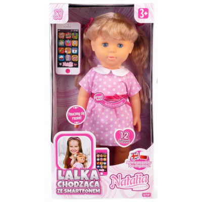 143090 LALKA NATALIA CHODZĄCA ZE SMARTFONEM ARTYK