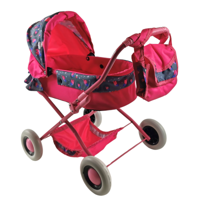 414148 WÓZEK DLA LALEK GŁĘBOKI BEATKA SKŁADANY RÓŻNE KOLORY