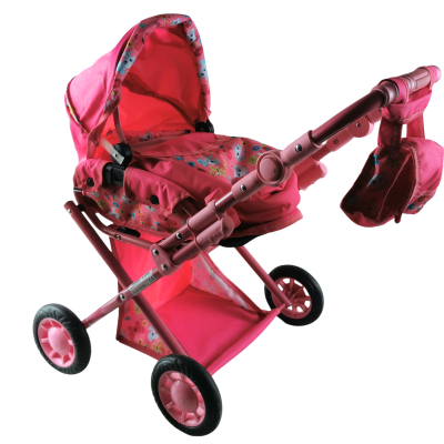 414155 WÓZEK DLA LALEK GŁĘBOKI AGATKA SKŁADANY RÓŻNE KOLORY