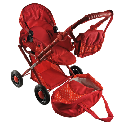 414155 WÓZEK DLA LALEK GŁĘBOKI AGATKA SKŁADANY RÓŻNE KOLORY