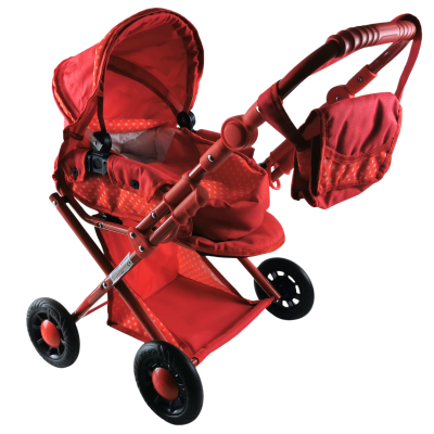 414155 WÓZEK DLA LALEK GŁĘBOKI AGATKA SKŁADANY RÓŻNE KOLORY