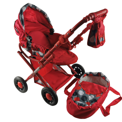 414155 WÓZEK DLA LALEK GŁĘBOKI AGATKA SKŁADANY RÓŻNE KOLORY