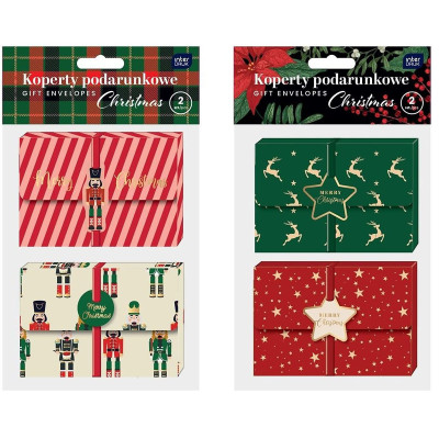 354273 KOPERTY PODARUNKOWE ŚWIĄTECZNE NA DROBIAZGI 2 SZTUKI