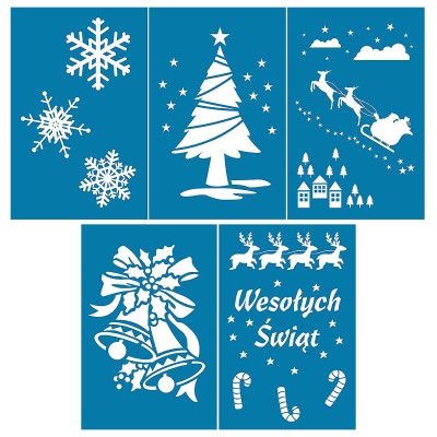 821942 SZABLONY ŚWIĄTECZNE 5 ARKUSZY ŚWIĘTA BREWIS
