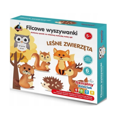127781 ZESTAW DO SZYCIA FILCOWE WYSZYWANKI ZWIERZĘTA LEŚNE ASKATO