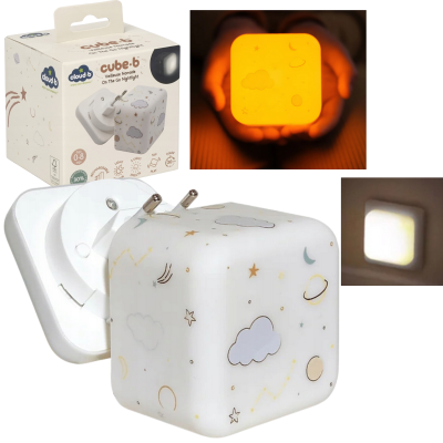 320645 LAMPKA NOCNA PRZENOŚNA ŚWIECĄCA KOSTKA CLOUD B KOSMOS