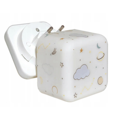 320645 LAMPKA NOCNA PRZENOŚNA ŚWIECĄCA KOSTKA CLOUD B KOSMOS