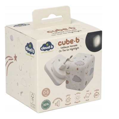 320645 LAMPKA NOCNA PRZENOŚNA ŚWIECĄCA KOSTKA CLOUD B KOSMOS