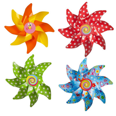 020557 WIATRAK WIATRACZEK NA PATYKU HOLOGRAM RÓŻNE KOLORY 20CM